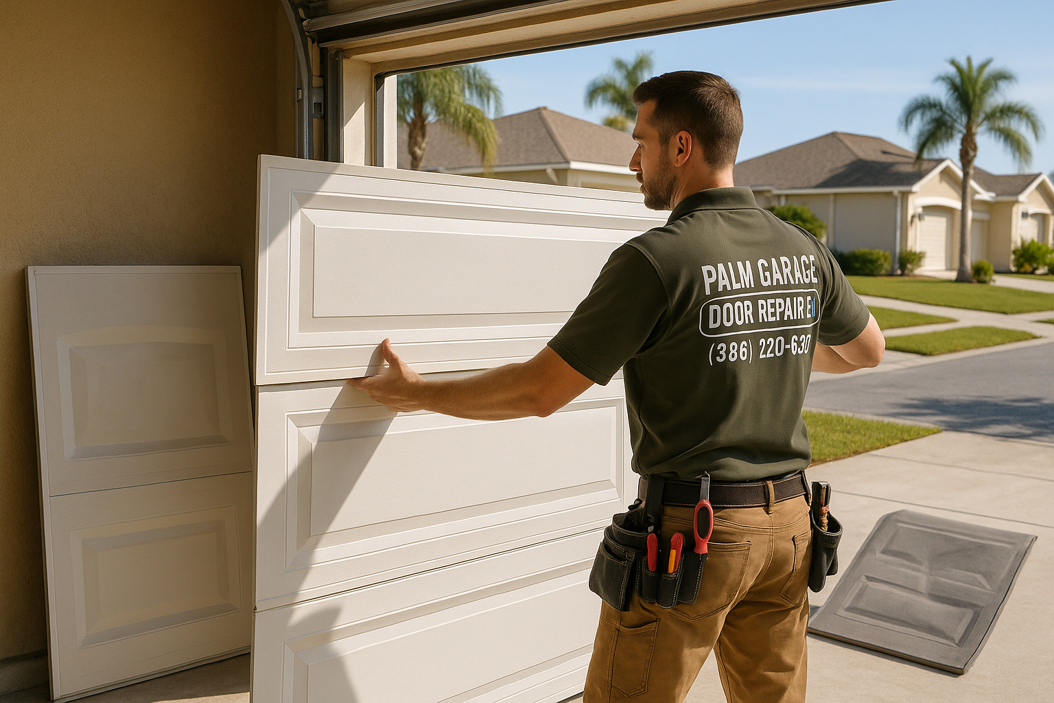 Garage Door Panel Replacement in Vernon