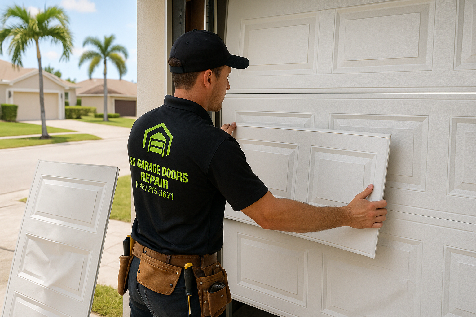 Garage Door Panel Replacement in Bell