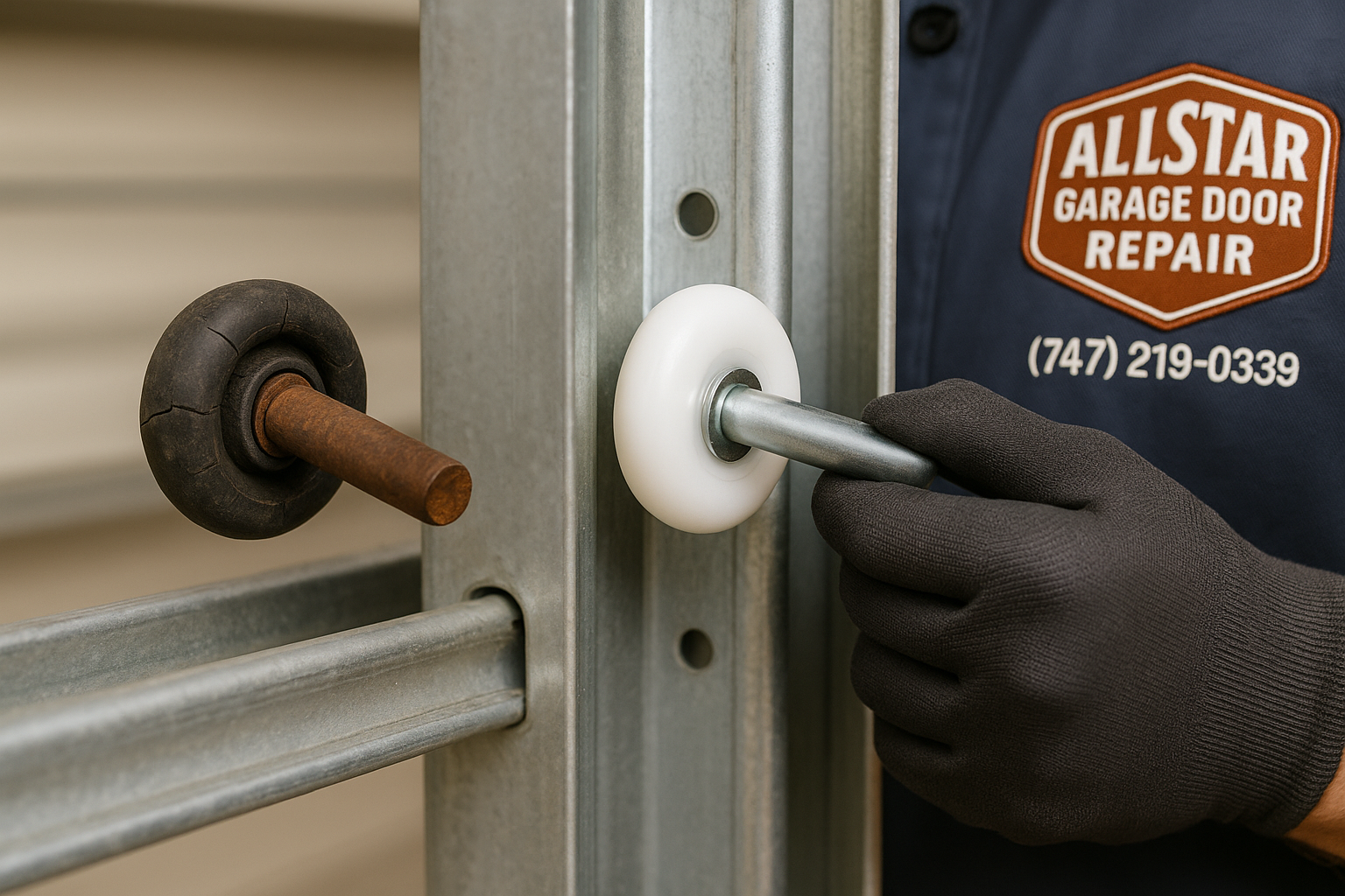 Garage Door Roller Replacement in Bell Gardens